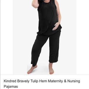 Never Worn Kindred Bravely Tulip Hem Maternity & Nursing Pajamas